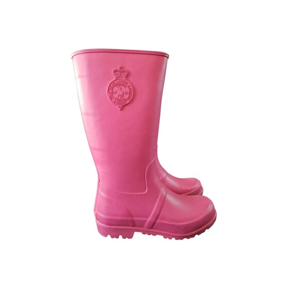 Polo Ralph Lauren Kids Philippa Fuchsia Rain Boot Sz 2 - Picture 2 of 11